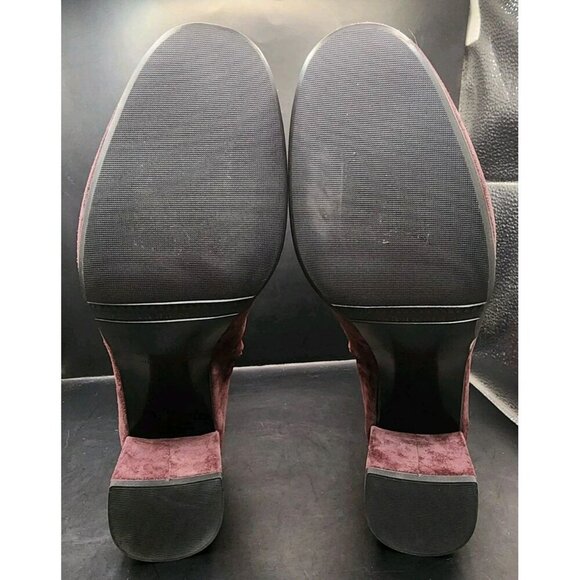 LA CANADIENNE Women's 9M JoJo Ankle Boots Suede Bordo Maroon Burgundy $525 - Picture 8 of 10